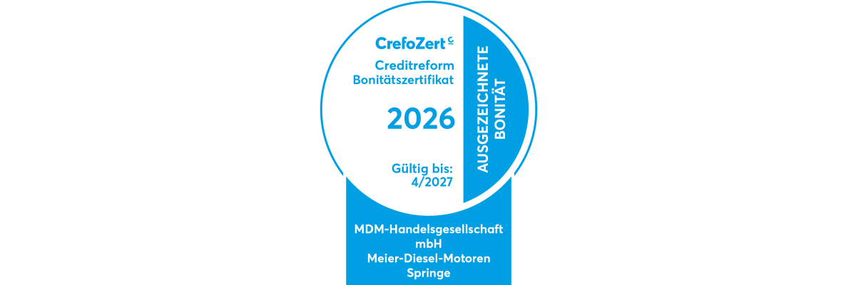MDM Parts erhält CrefoZert 2026: Ausgezeichnete Bonität von Creditreform - MDM Parts erhält CrefoZert 2026 | Ausgezeichnete Bonität