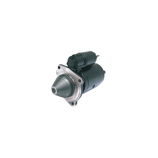 Starter for Ford / New Holland, 12V 2.7 KW (10er pinion), 3-hole flange, bell opening to the left of