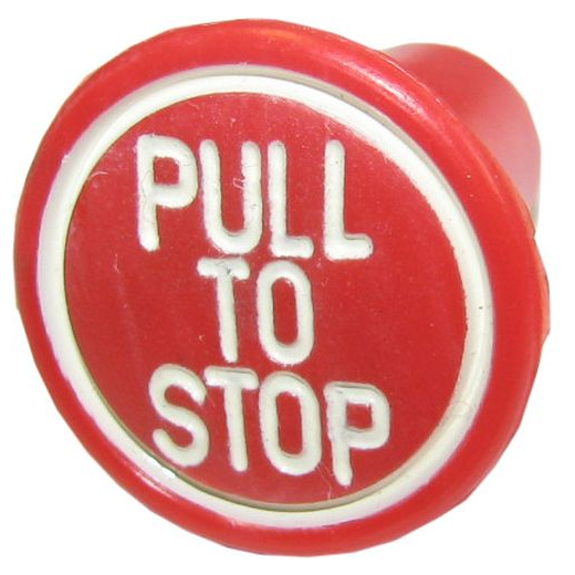 Stop-Knopf rot für Abstellzug Massey Ferguson 35, 135, 148...