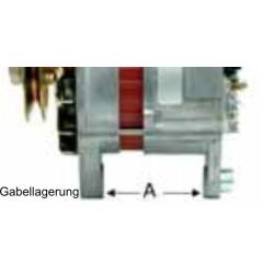 Generator / alternator 14 volts 45 amperes, flat straps belt pulley