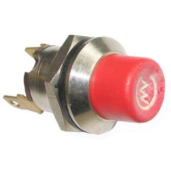 Switch Push Button Red M19 Steel