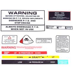 Decal Kit 100 Series Warning & Operations