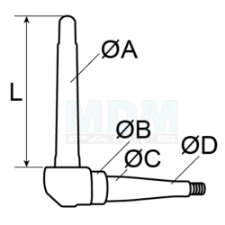 Spindle Deutz 06 07 07C Length 225mm