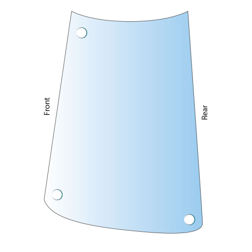 Glass Renault Ares LH Rear Corner (3 Holes)