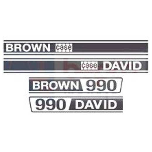 Aufklebersatz schwarz weiß für David Brown 990...