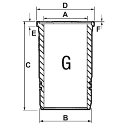 Zylinderlaufbuchse f&uuml;r David Brown&reg; Ref. Teile Nummer(n): K906859
