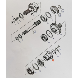 Flansch gebraucht f&uuml;r Hanomag&reg; Getriebe Ref. Teile Nummer(n): 2889726M1