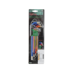 9 Piece Coloured Extra Long Ball End Hex