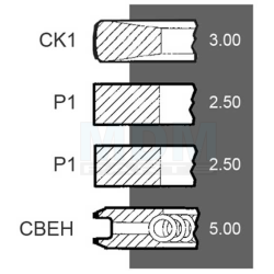 SET OF PIST. RINGS REF. NO. 04150280