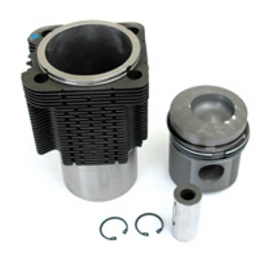 piston/liner cylinder liner set (per cylinder liner), version with piston cool duct & ring carrier Piston, Piston 102 mm Ø, Piston length 123,6 mm, 35 mm of piston pins, 3 piston rings, Ref. No. 04151131, 04231513