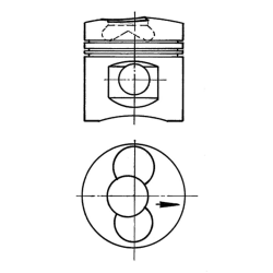 Kolben/Zylinder-Satz (pro Zylinder), 3 Kolbenringe