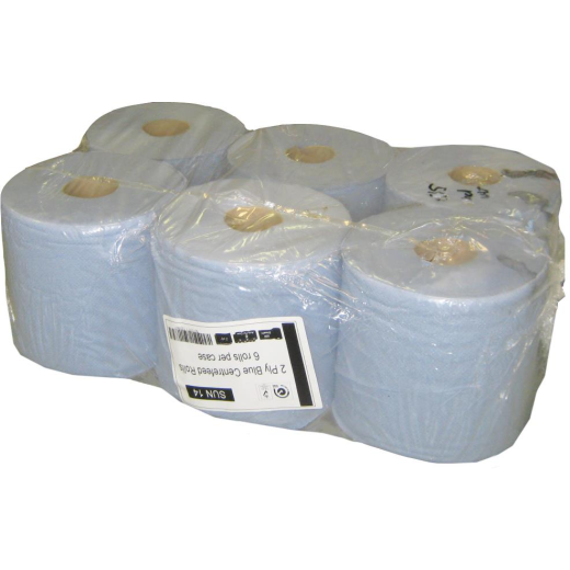 Blue Centre Paper Roll - 6 Rolls