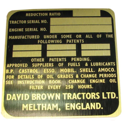 Tractor Badge David Brown 990 White - Gold