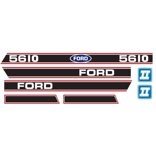 Decal Ford 5610 Force 2 Red & Black