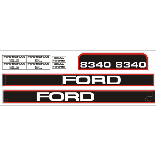 Aufkleber Satz für Ford New Holland 8340 (bis zu 96)