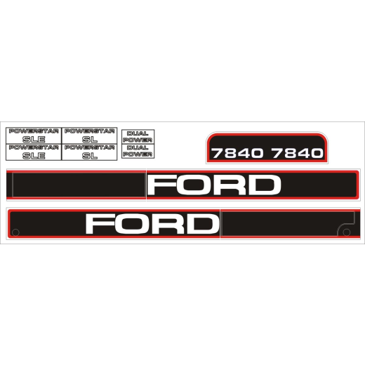Decal Kit Ford 7840 - Up To 96