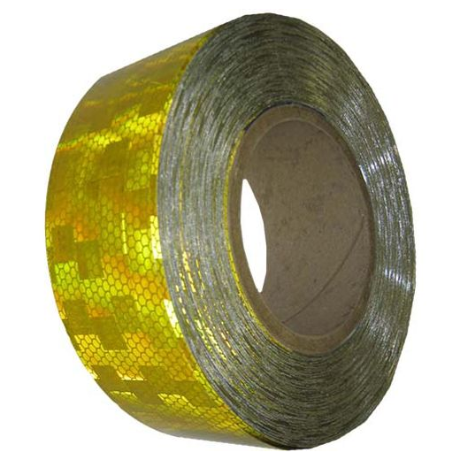 Reflective Conspicuity Tape Amber Rigid Metre