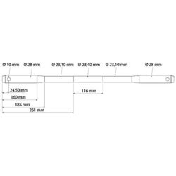 Unterlenkerwelle(640mm) f&uuml;r John Deere 2040 3050