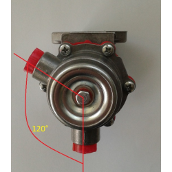 Fuel pump for Lombardini, LDW with connections at an angle of 120&deg;