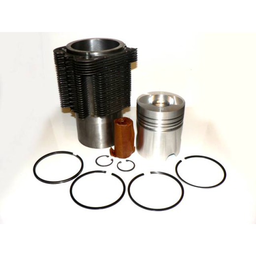 Piston with 4 piston rings, piston pin, circlips and cylinder for Deutz FL912 engines, NEW, Ref. 02928142