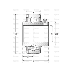 Bearing insert (imperial) UC 205-16