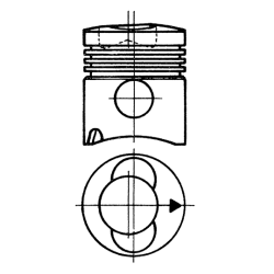 Piston/cylinder liner set (per cylinder liner), ring carrier Piston, Piston 102 mm &Oslash;