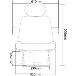 Fahrersitz mit Armlehnen, Kopfst&uuml;tze und Gurt Traktorsitz