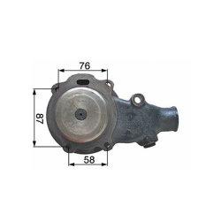 Water pump for Claas, Massey Ferguson, Perkins (3641832M91), engine: A4.212, A4.236, A4.248
