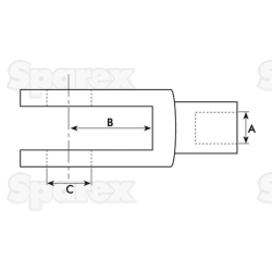 Clevis joint with bolt 4x8